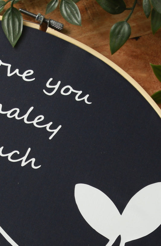 Wandcirkel "Whaley much love" gepersonaliseerd