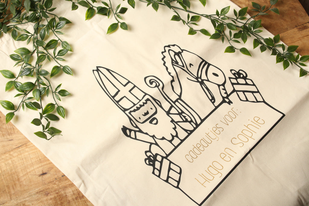 Katoenen Sinterklaas zak – 49 x 75 cm